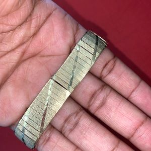 14k Gold 16mm Cleopatra Omega Textured Bracelet
